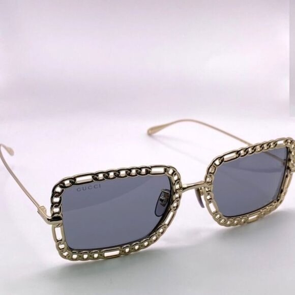 NWT GUCCI GG1112S - 001 CHAIN SUNGLASSES - Picture 2 of 15
